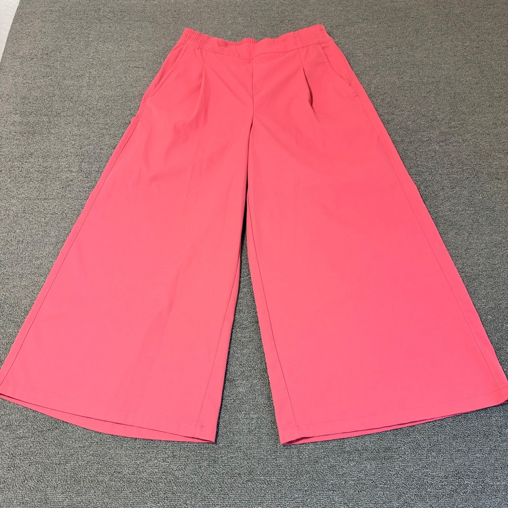 The North Face Coral Pink Wide Leg Culotte Pants Sz 8 Gorpcore Hiking Minimalist